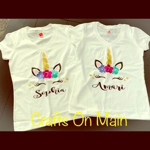 Personalized Girls Birthday 🦄 Shirts